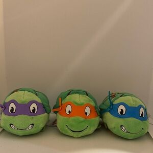 Ty Ninja Turtle Plush Trio - Donatello, Michelangelo and Leonardo